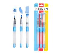 MEEDEN 3 pinceles para acuarela profesionales, acuarela con depósito rellenable, bolígrafo de agua acuarela, pinceles de agua de punta fina/mediana/grande para pintura/acuarela