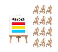 MEEDEN 30CM Caballete de mesa: 12 Pack Caballete de pintura de madera de haya - Plegable Caballete para la presentación de lienzos y marcos, Exhibiciones