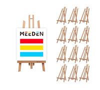 MEEDEN 50CM Caballete de Mesa: 12 Pack Caballete de Pintura de Madera de Haya - Plegable Caballete para la presentación de lienzos y Marcos, Exhibiciones