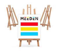 MEEDEN 50CM Caballete de mesa: 3 Pack Estante de pintura de madera de haya - Plegable Caballete para la presentación de lienzos y marcos, Exhibiciones