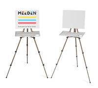 MEEDEN Artist Caballete de acuarela portátil, caballete de campo ligero para acuarelas, extra resistente para pintar sobre el piso, dibujar y exhibir