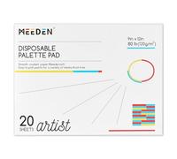 MEEDEN Bloc de Papel para Paleta de Artista: 22,9 x 30,5 cm, 20 Hojas (80 libras/120 g/m²) de Papel de Paleta de Pintura, Almohadilla de desechable para Pintura acrílica y Acuarela al óleo
