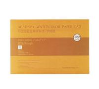 MEEDEN Bloque de papel de acuarela de algodón de 10 x 7 pulgadas, papel de acuarela de superficie texturizada, grano áspero, 140 libras/300 g/m², 20 hojas para pintar y dibujar, húmedo, medios mixtos