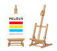 MEEDEN Caballete de Mesa Ajustable en Madera de Haya - Soporte Tipo H para Lienzos hasta 40 cm, Ángulo 0-90°, Ideal para Pintura, Dibujo y Exposición de Obras