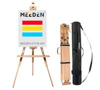 Meeden Caballete de pintura de campo - Caballete de trípode ajustable portátil para pintar caballete de madera de haya, para pintores, estudiantes y artistas, sostiene lienzo de hasta 44"