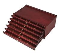 MEEDEN Caja de almacenamiento de 6 cajones de madera de haya, multifuncional, organizador de pinceles y lápices con cajón y compartimentos para pasteles, lápices, bolígrafos, brochas de maquillaje