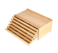MEEDEN Caja de Almacenamiento de 6 cajones para Artistas, portátil, Plegable, multifunción, de Madera de Haya, con Compartimentos y cajón, para Pasteles, lápices, bolígrafos, Pinceles, Sellos