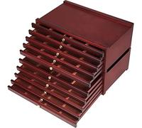 MEEDEN Caja de Almacenamiento de Suministros para Artistas de Madera de 10 cajones,Organizador de Pinceles de Lápiz Portátil de Madera de Haya con Cajón y Compartimentos pasteles, Lápices, Bolígrafos
