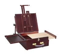 MEEDEN Caja Pochade: Caballete de Mesa para Pintura - Caballete Francés para Adultos - de Arte para Viajes al Aire Libre - Nogal