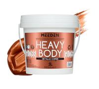 MEEDEN Cobre Pintura Acrílica : 1L Heavy Body Gloss No Tóxico - Pintura Acrílica Impermeable y Resistente a la Luz, para Lienzos, Madera,Piedras para Profesionales Artistas - Cobre