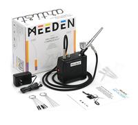 MEEDEN Compresor de aire para aerógrafo con manguera de aire de 1.8m: Compresor de aerógrafo inalámbrico con parada automática y cepillo de limpieza para modelo, tatuaje, grafiti, pintura, decoración