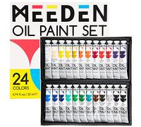MEEDEN Conjunto de pintura al óleo, 24 tubos x 22 ml, pintura al óleo no tóxica para pintura al óleo, pintura al óleo de arte rica en pigmentos para artistas, principiantes y adultos