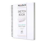 MEEDEN Cuaderno de bocetos de 22,9 x 30,5 cm: 120 libras/180 g/m², cuaderno de bocetos de arte encuadernado en espiral con cubierta de bricolaje para artistas y adultos, 60 hojas de papel de dibujo