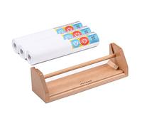 MEEDEN Dispensador de Rollo de Papel de Mesa: Caballete de Madera de Haya con Rollos de Papel (30.5cm x 2000cm) - Caballete Portátil para que los Niños Dibujen, Hagan Garabatos