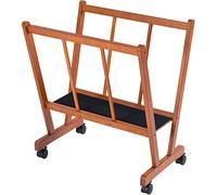 MEEDEN Estante Grande de Madera para Impresión Con Ruedas - Almacenamiento y Exhibición de Artistas - Secado de Arte - Para Lienzo, Paneles, Carteles, Nogal