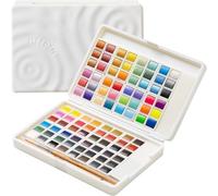 MEEDEN Juego de Acuarelas de 96 Colores con Bloques Extraíbles, Paleta, Pincel, Lápiz de Boceto, Esponjas, Goma de Borrar y Accesorios, Kit de Pintura de Acuarela para Principiantes y Profesionales