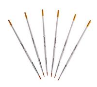 MEEDEN Juego de Pinceles para Detalles - 6 Pinceles de Arte Miniatura para Finos Detalles y Pintura artística - acrílico, Acuarela, óleo