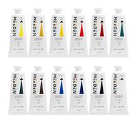 MEEDEN Juego de pinturas al óleo para artistas: 12 colores x 60 ml tubos de pintura al óleo - Necesarios para pintura al óleo sobre lienzo