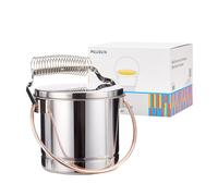 MEEDEN Lavadora de pinceles de pintura portátil: limpiador de pinceles de acero inoxidable hermético con capacidad extra grande, soporte para pinceles de pintura al óleo y acrílica