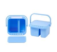 MEEDEN Limpiador y soporte para brochas de pintura: lavadora portátil multifunción de 6 agujeros con paleta de tapa y mango para limpiar pinturas acrílicas, acuarelas y a base de agua