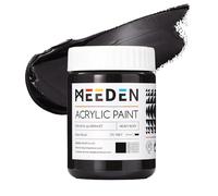 MEEDEN Mars Negro Pintura Acrílica: Pintura Negra de Brillo del Cuerpo Pesado de 300ml / 10oz - Pinturas de Arte Gruesas para Artistas Profesionales que Pintan en Lienzo