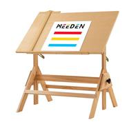 MEEDEN Mesa de Dibujo de Madera: Mesa de Pintura Ajustable en Altura de 90cm x 60 cm - Escritorio de Dibujo para Arte - Mesa Inclinable para Artistas, Pintores, Escritura y Lectura