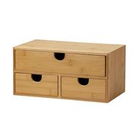MEEDEN Organizador de escritorio con 3 cajones: caja de bambú para cajones, organizador de escritorio para oficina, hogar y artículos de baño