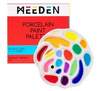 MEEDEN Paleta de Pintura de Porcelana, Bandeja de cerámica para Mezclar Acuarelas, diseño en Forma de Rosa
