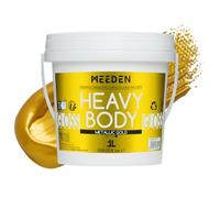 MEEDEN Pintura Acrílica Dorada Metálica: 1 Litro, Acabado Brillante de Cuerpo Pesado, Pinturas Artísticas para Pintura Artesanal de Madera