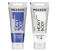 MEEDEN Pintura Acrílica Ftalocianina Azul: Tubo de Pintura Acrílica de 100 ml de Espesor, con Titanio Blanco, Adecuado para Artistas Adultos Principiantes