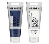 MEEDEN Pintura Acrílica Gris de Payne: Tubo de Pintura Acrílica de 100 ml, con Titanio Adicional Blanco, para Vidrio de Tejido de Madera
