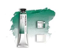 MEEDEN Pintura Acuarela para Artistas Profesionales : Green Deep - Tubo de Acuarela de 15 ml/0,5 oz, Media Bandeja de Pigmento Semi-Húmeda y Media Bandeja Vacía a Juego para Artistas Profesionales