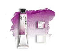 MEEDEN Pintura Acuarela para Artistas Profesionales : Purple Red - Tubo de Acuarela de 15 ml/0,5 oz, Media Bandeja de Pigmento Semi-Húmeda y Media Bandeja Vacía a Juego para Artistas Profesionales