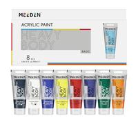MEEDEN Pinturas Acrilicas Textura Gruesa: 8 × 100 ml Pinturas Acrilicas para Manualidades pour Adultes Artistes - Pintura Artesanales Ricas en Pigmentos para Lienzo Madera de Arcilla