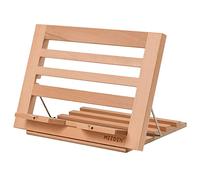 MEEDEN Soporte de Libro para Lectura, Soporte de Madera para Libros de Recetas - Atril de Madera para Estudiar - Soporte de Libros de Cocina o Estudio Ajustable-34 x 23,5 x 2 cm