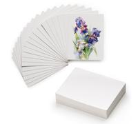 MEEDEN Tarjetas de papel de acuarela en blanco de 4 x 3 pulgadas, 50 piezas de papel de acuarela de prensa en frío, postales de acuarela 100% algodón para adultos y estudiantes (140 libras/300 g/m²