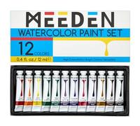 MEEDEN Tubos de Pintura de Acuarela Set - 12 x 12ml / 0.4oz Pinturas de Color Acuático para Estudiantes Principiantes