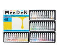 MEEDEN Tubos de Pintura de Acuarela Set - 48 x 12ml (0.4 oz) Colores Set de Pintura Suministros de Arte - Pintura de Color de Agua No Tóxica para Adultos Principiantes Estudiantes