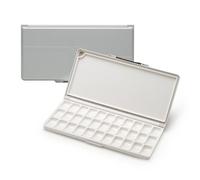 MEEDEN Viaje Paleta de Acuarela, Hermético Portátil Paleta Pintura 33 Pozos, Bandeja Pintura Artistas Paleta para Acuarela Acrílica y Guache Pinturas-Gris