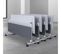 Meedlopia Mesa de conferencias abatible para Sala Entrenamiento, móvil, con Ruedas bloqueables, pequeña, Plegable (Paquete 4, 160 x 60 75 cm)