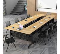 Meedlopia Mesa de conferencias móvil Plegable con Ruedas, Mesa de capacitación Modular Rectangular para reuniones de Oficina y talleres.