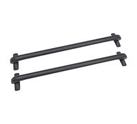 MEELRYD Baca con barras transversales, barras de techo universales con candados, rieles de techo para la mayoría de los coches, capacidad de carga de 75 kg, longitud de barra de 100 cm, color negro