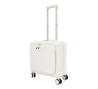 MEELRYD Business Trolley - Maleta de mano de 18 pulgadas con compartimento para portátil, maleta con ruedas y cerradura de combinación, conexión USB, compartimento frontal de 180°, maletín piloto para