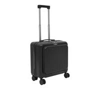MEELRYD Business Trolley - Maleta de mano de 18 pulgadas con compartimento para portátil, maleta con ruedas y cerradura de combinación, conexión USB, compartimento frontal de 180°, maletín piloto para