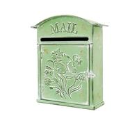 MEELRYD Buzón vintage de pared, estilo antiguo, con techo redondo, 27 x 10,5 x 31,2 cm