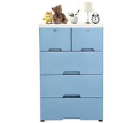 MEELRYD Cajonera de plástico con 6 cajoneras, cómoda de plástico, 4 ruedas, organizador de armario para hogar, oficina, dormitorio, baño, 50 x 35 x 102 cm