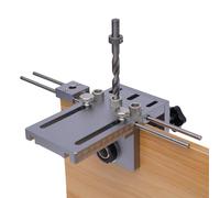 MEELRYD Juego de perforadores, 6/8/10 mm, autocentrado para carpintería, 3 en 1, la plantilla de perforación de muebles, perforadora de ojales para carpintería, herramientas de bricolaje