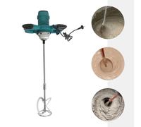 MEELRYD Mezclador para hormigón, 2100 W, agitador para mortero con 6 velocidades y varilla m14, ideal para mezclar pienso, plástico, pintura, cemento, mortero, etc