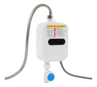 MEELRYD Mini calentador de agua, calentador de agua eléctrico, 220 V, pequeño con cabezal de ducha, protección contra fugas, calefacción rápida, compacto para cocina, baño, casa