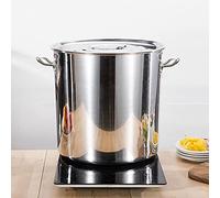 MEELRYD - Olla grande de acero inoxidable con tapa, olla de inducción, olla de acero inoxidable para todo tipo de cocinas, 70 l